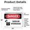 Signmission Sodium Hydroxide Danger Sign, Vinyl Decal, 24in W x 18in L, 2PK OS-2PACK-DS-D-1824-L-1576 - alternate 4